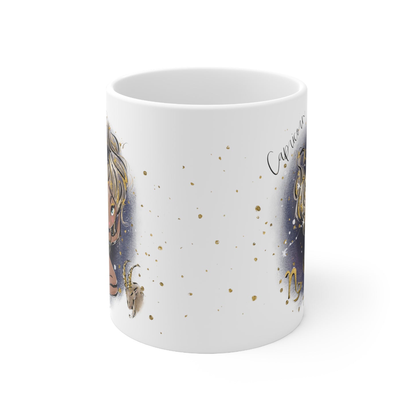 Personalised/Non Personalised Zodiac Sign, Capricorn, Ceramic Mug 11oz