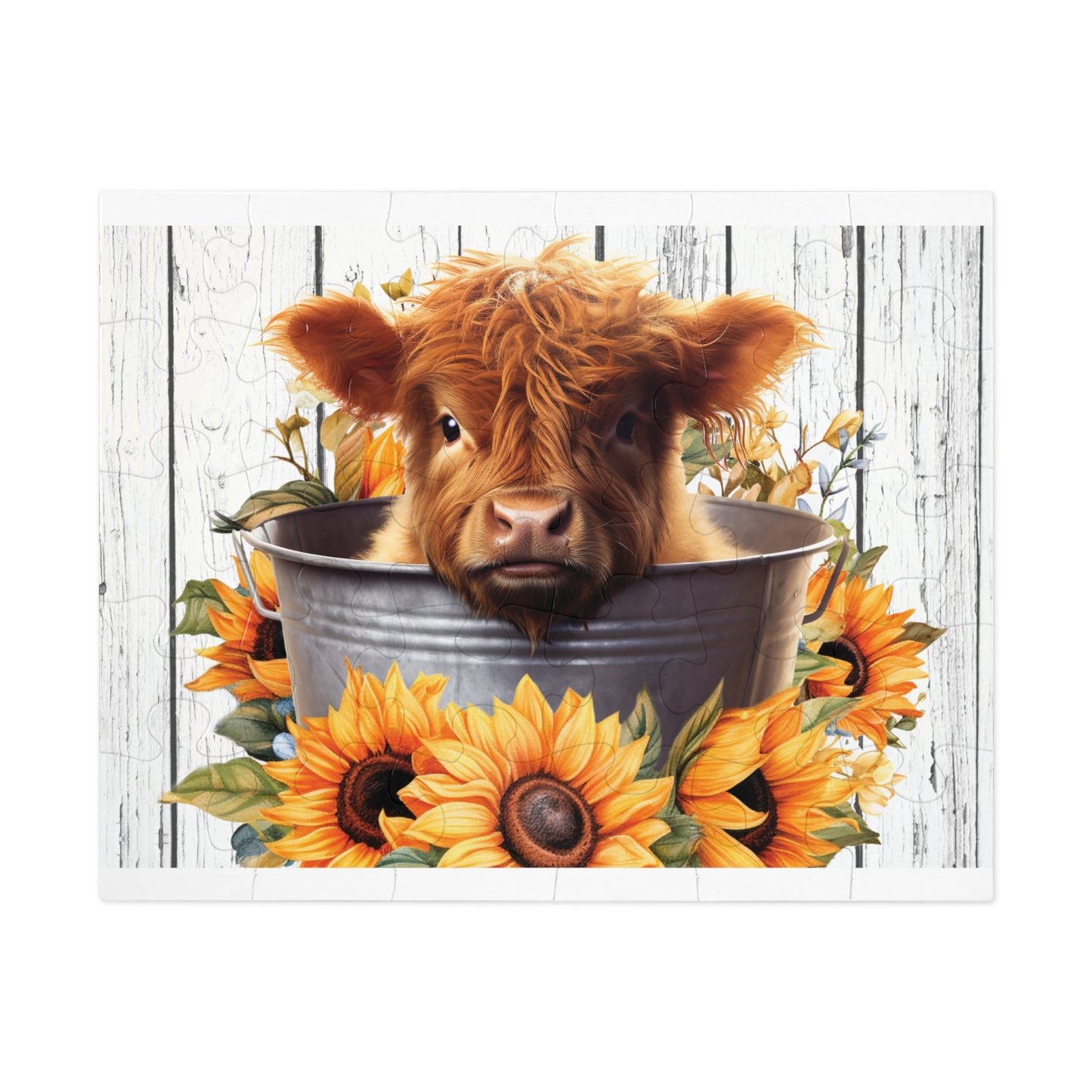 Jigsaw Puzzle, Highland Cow, Personalised/Non-Personalised (30, 110, 252, 500,1000-Piece)