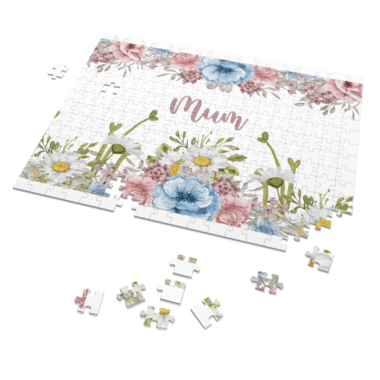 Jigsaw Puzzle, Floral, Mum, Personalised/Non-Personalised (30, 110, 252, 500,1000-Piece)