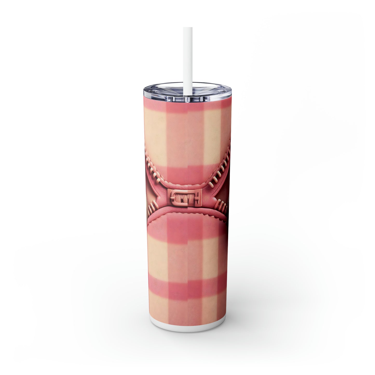 Skinny Tumbler with Straw, 20oz, Sloth, Valentines Day