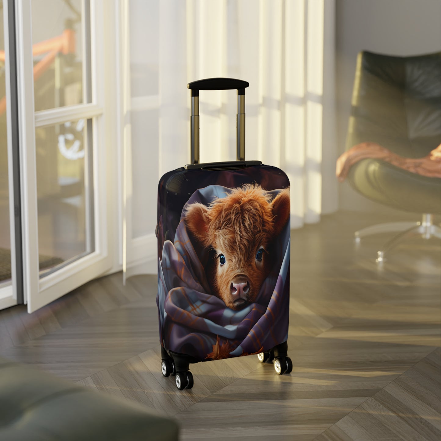 Luggage Cover, Highland Cow, awd-044