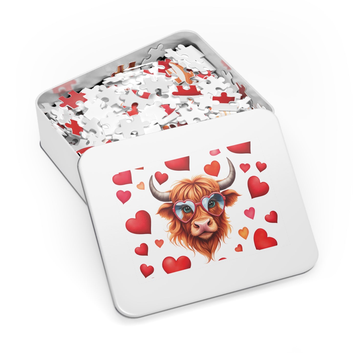 Jigsaw Puzzle, Highland Cow, Personalised/Non-Personalised (30, 110, 252, 500,1000-Piece)