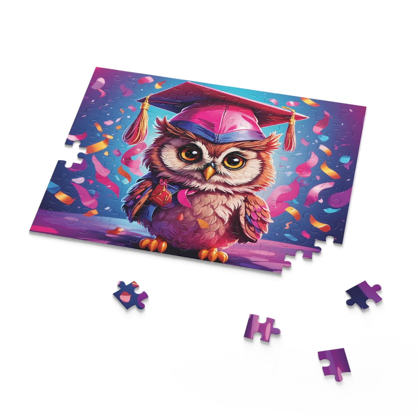 Personalised/Non-Personalised Puzzle, Owl (120, 252, 500-Piece)