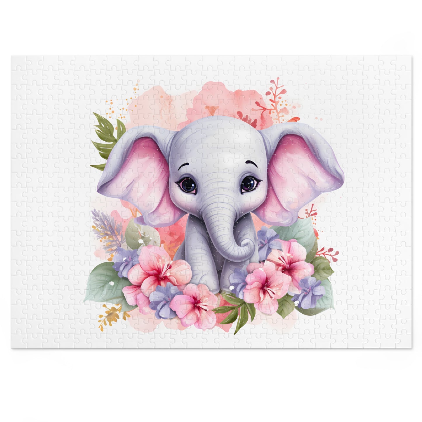 Jigsaw Puzzle, Elephant, Personalised/Non-Personalised (30, 110, 252, 500,1000-Piece)