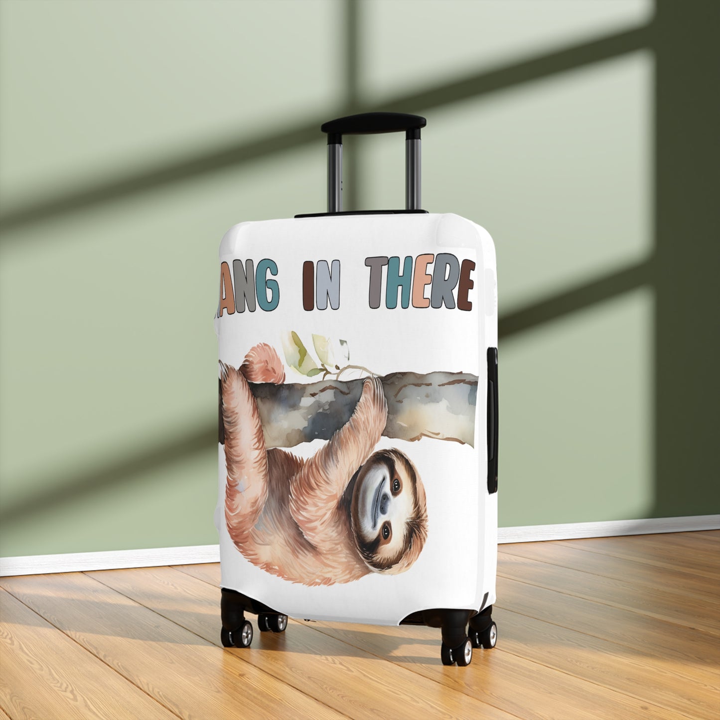 Luggage Cover, Sloth, Hang in there, awd-1058