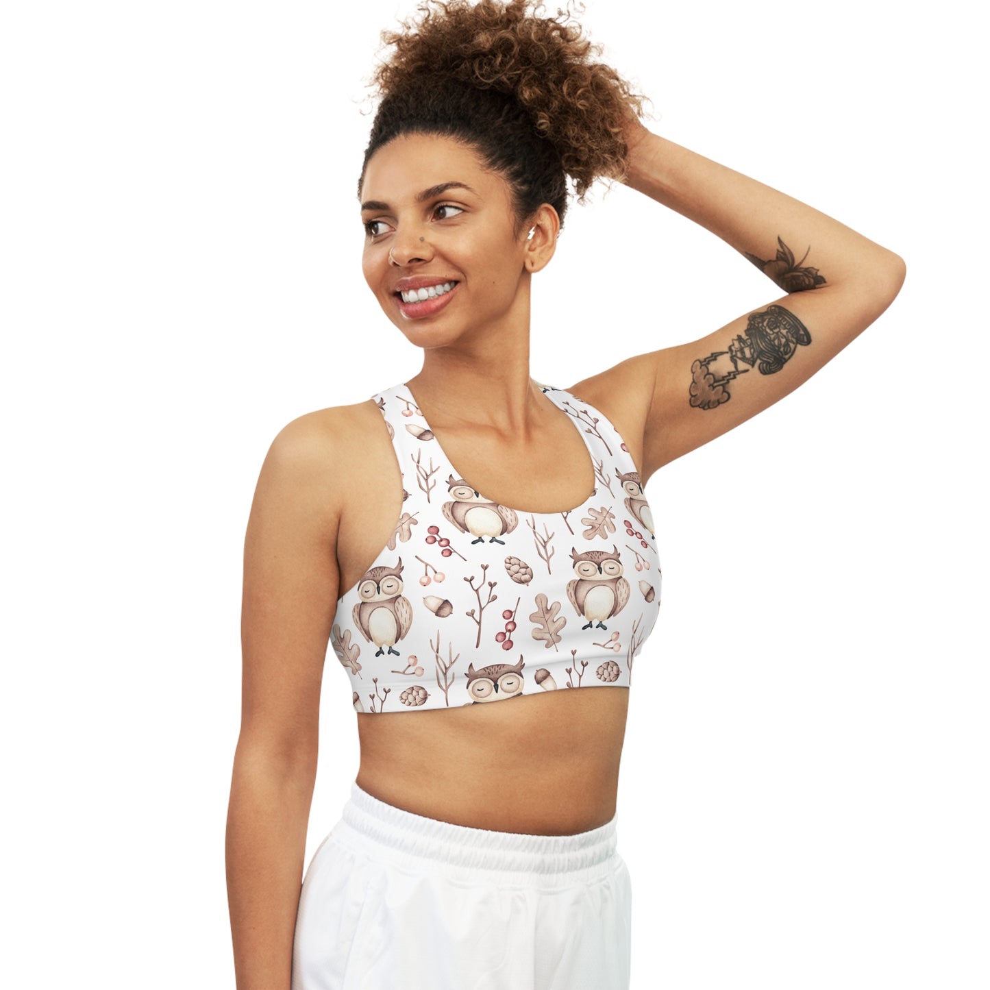 Seamless Sports Bra, Owl