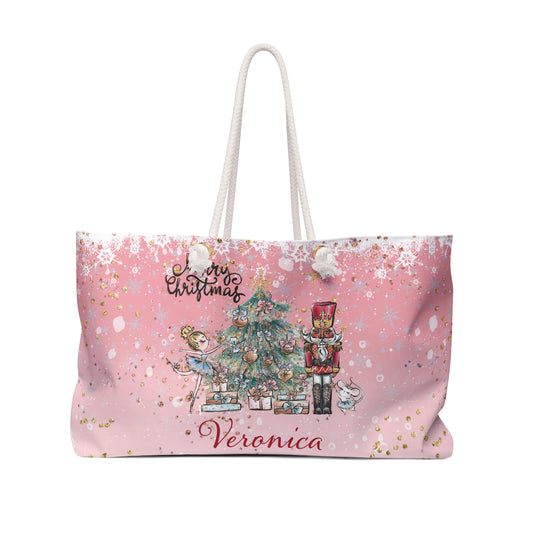 Weekender Bag, Magical Christmas, Nutcracker, Fairy Christmas Tree, Large Weekender Bag, Beach Bag, Book Bag