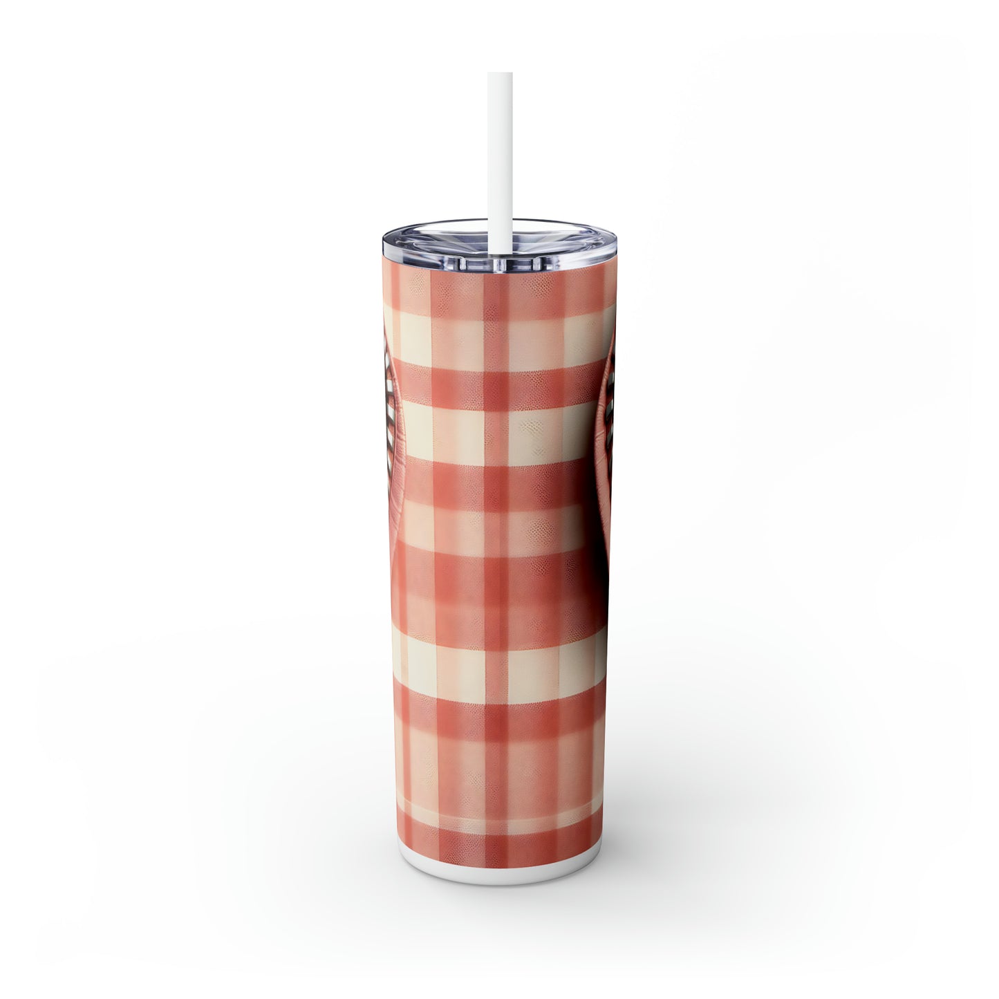 Skinny Tumbler with Straw, 20oz, Fox, Valentines Day, awd-949