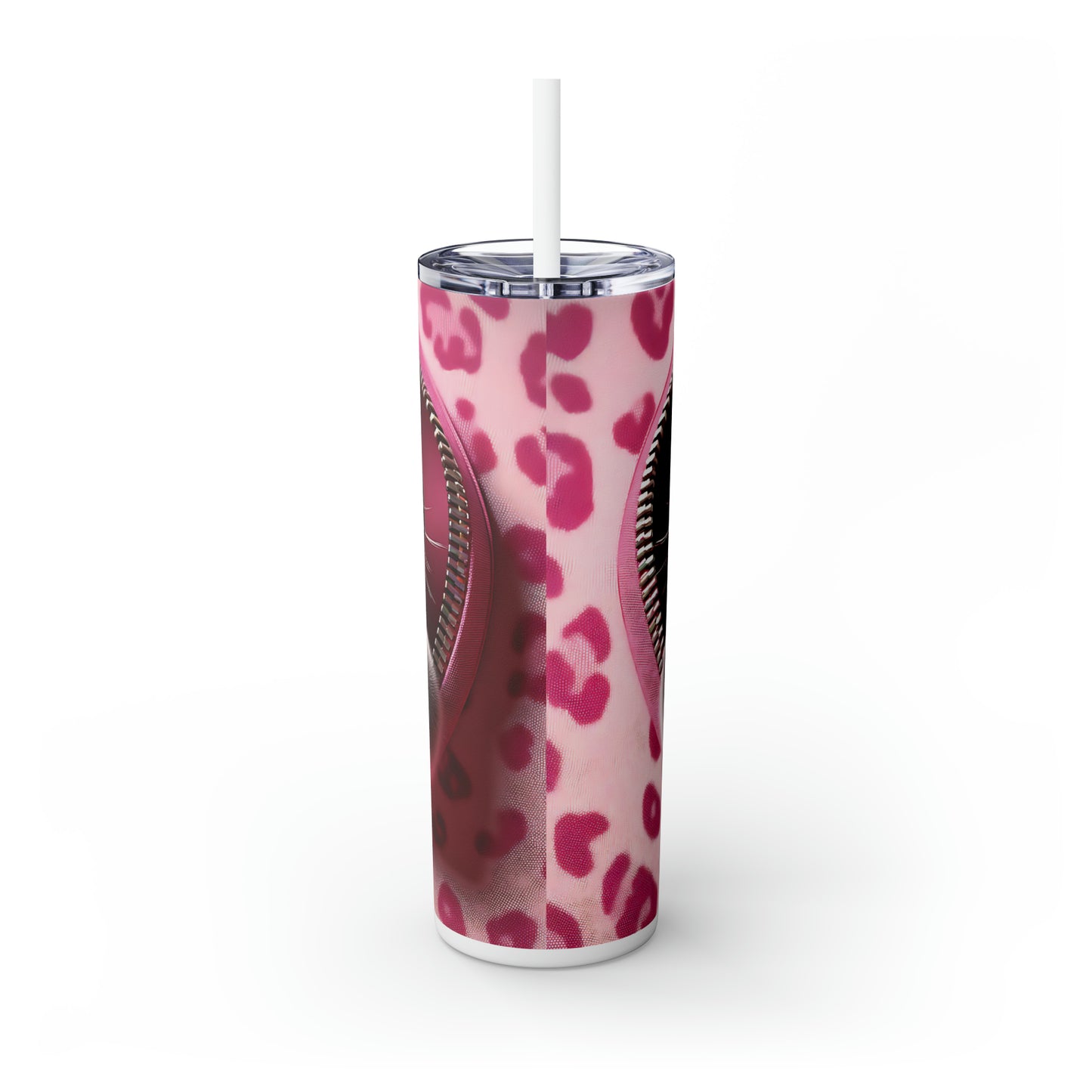 Skinny Tumbler with Straw, 20oz, Cat, Valentines Day, awd-748