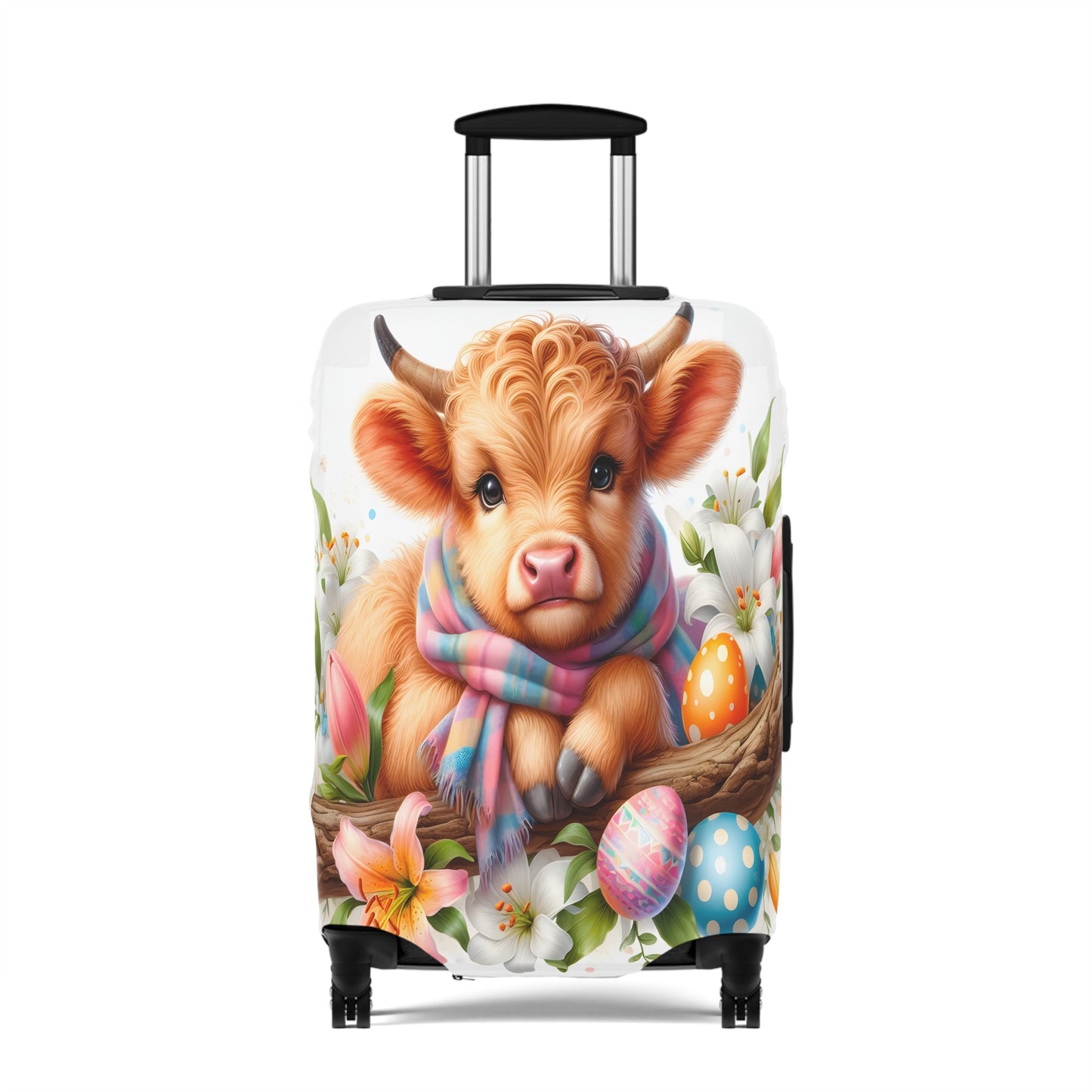 Luggage Cover, Easter, Highland Cow, awd-1621