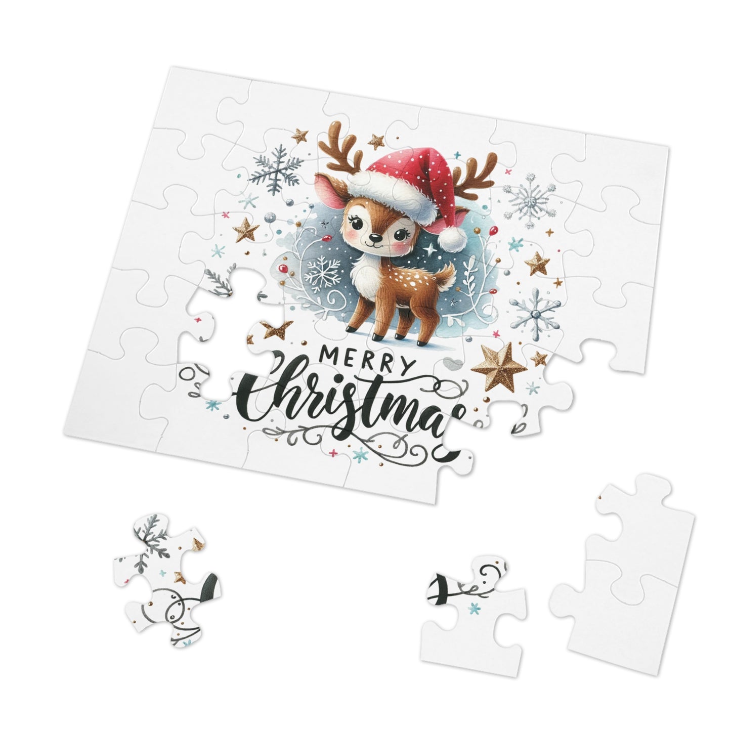 Jigsaw Puzzle, Christmas, Reindeer, Personalised/Non-Personalised (30, 110, 252, 500,1000-Piece)