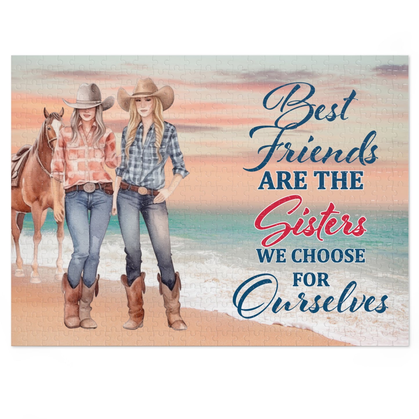 Jigsaw Puzzle, Western, Best Friends are the Sisters we Choose for Ourselves, Personalised/Non-Personalised (30, 110, 252, 500,1000-Piece)
