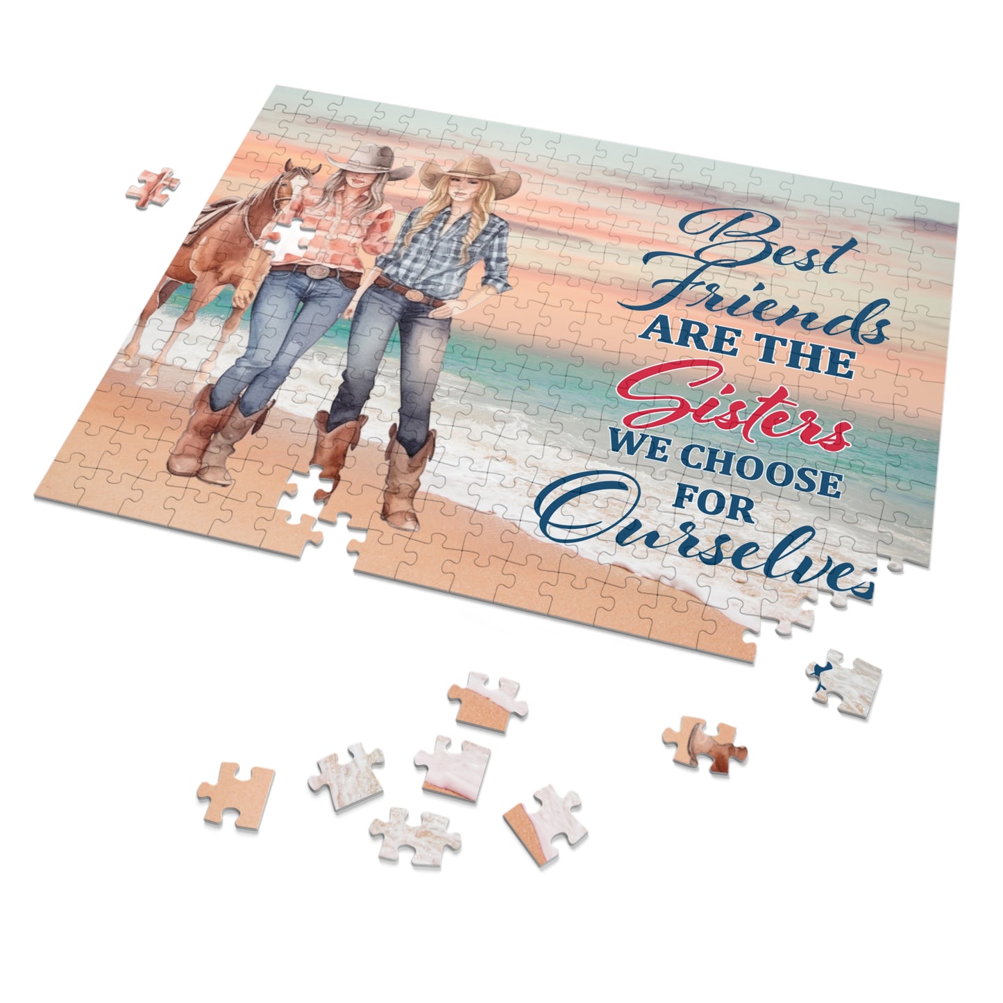 Jigsaw Puzzle, Western, Best Friends are the Sisters we Choose for Ourselves, Personalised/Non-Personalised (30, 110, 252, 500,1000-Piece)