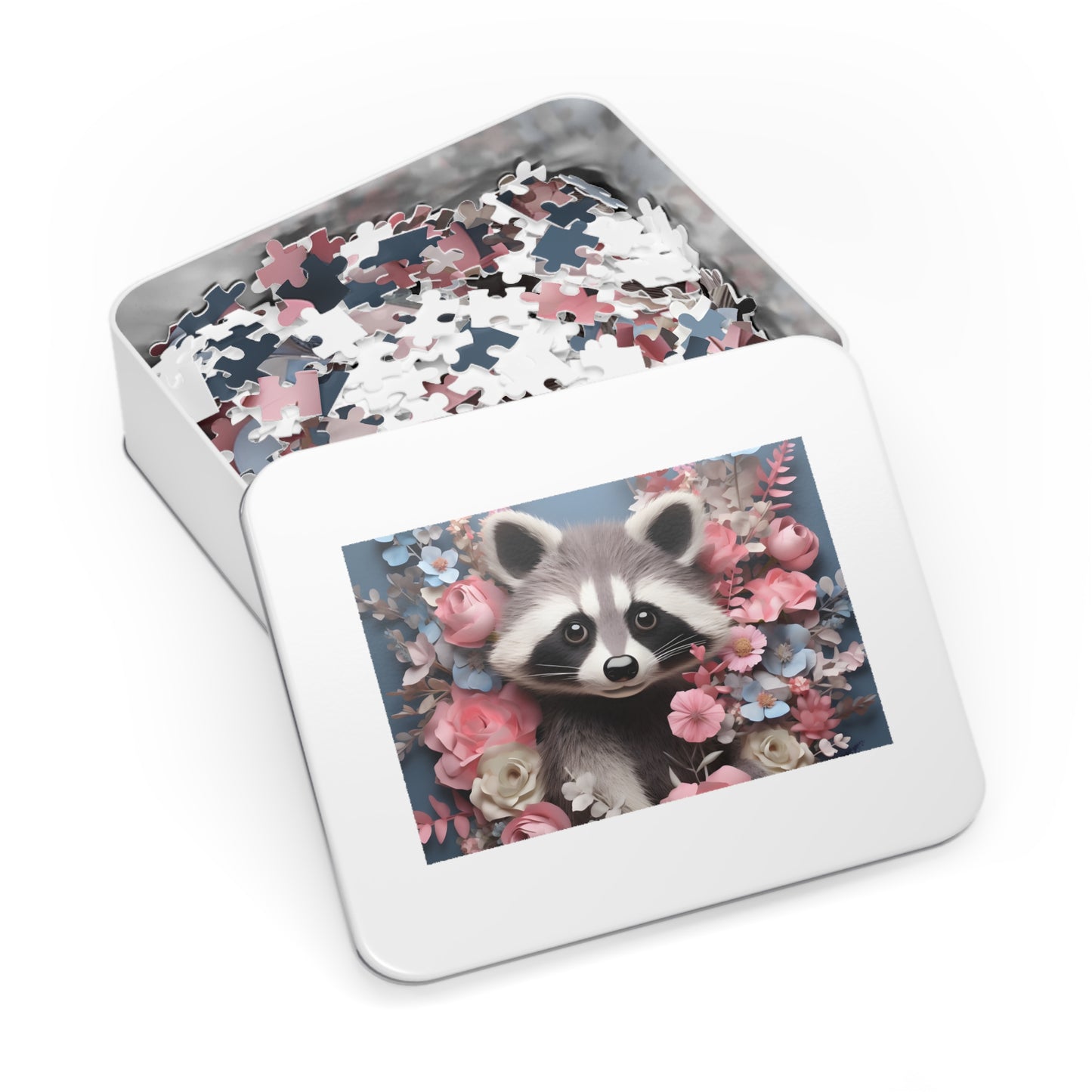 Puzzle, Racoon, Personalised/Non-Personalised (30, 110, 252, 500,1000-Piece) awd-563