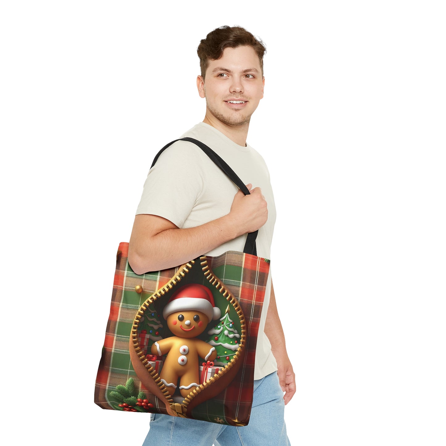 Tote Bag, Christmas, Gingerbread Man