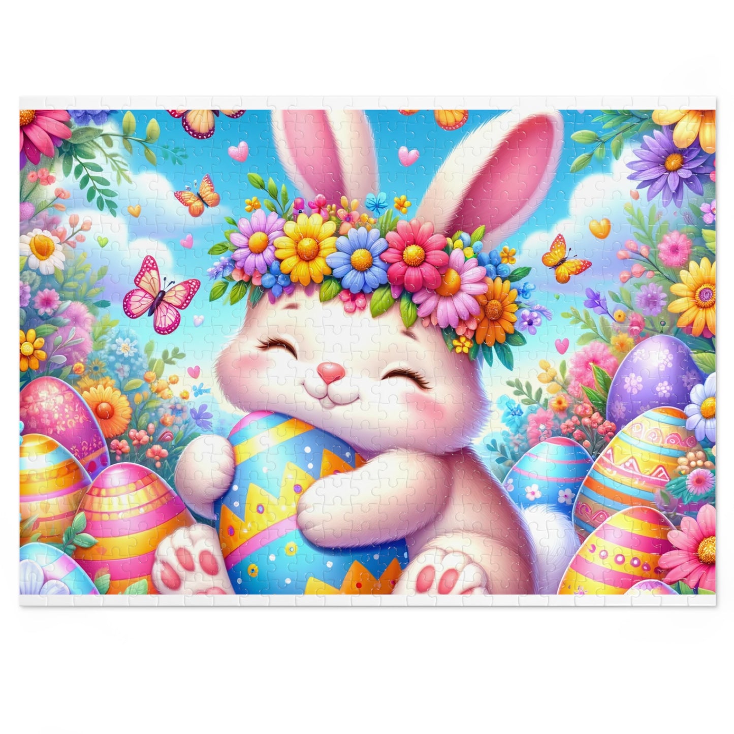 Puzzle, Easter, Rabbit, Personalised/Non-Personalised (30, 110, 252, 500,1000-Piece) awd-623