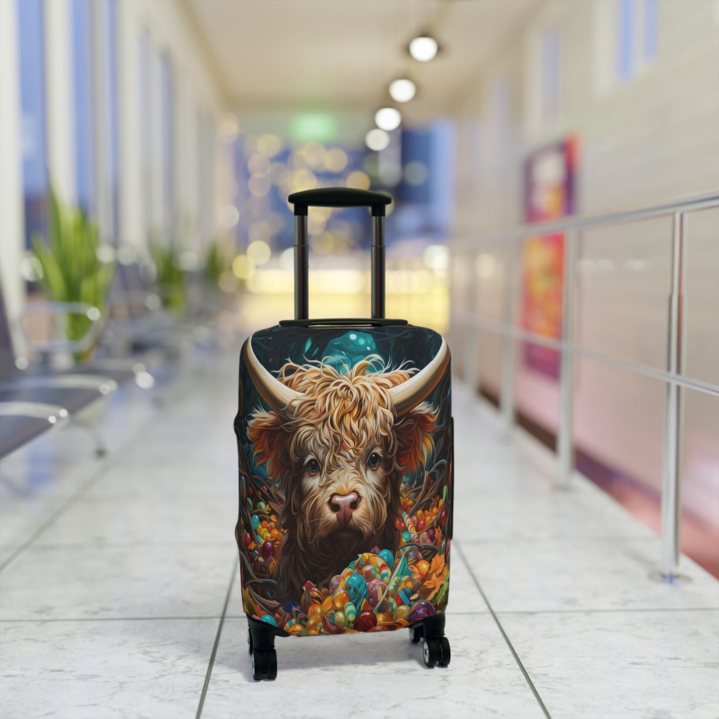 Luggage Cover, Highland Cow, awd-047