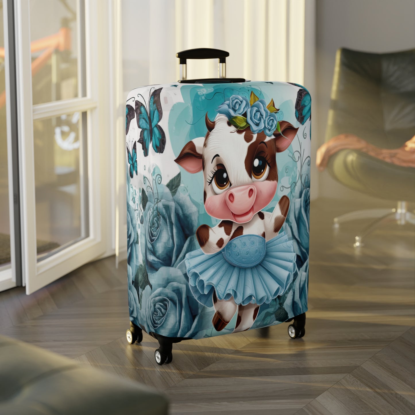 Luggage Cover, Ballet Dancing Cow, awd-1653