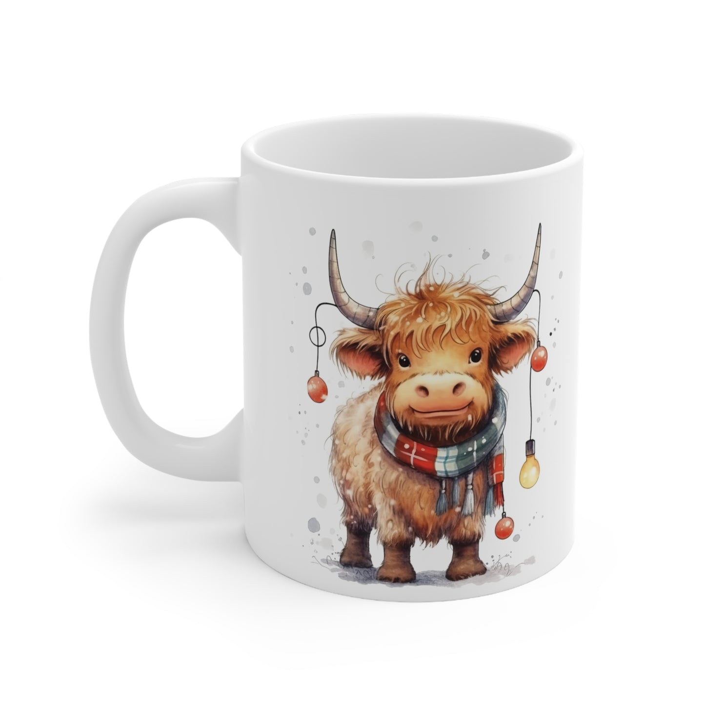 Personalised/Non Personalised Highland Cow, Ceramic Mug 11oz, Highland Cow Mug