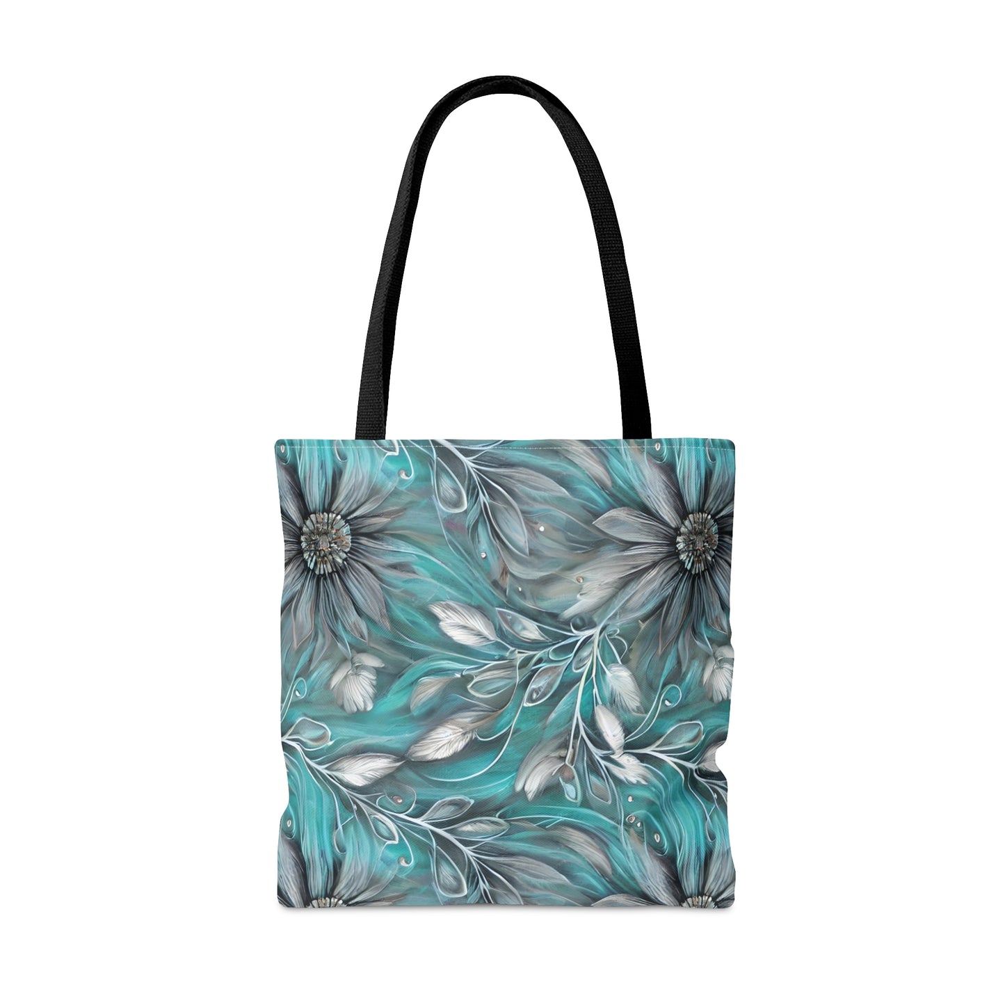 Tote Bag, Elegant Greenery Floral Tote Bag