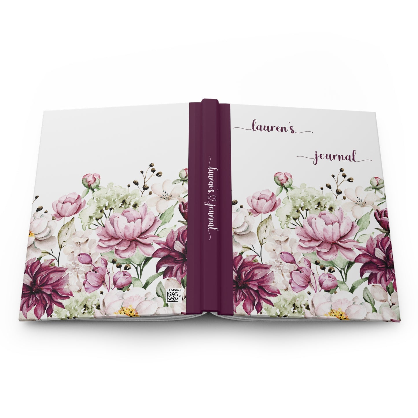 Personalised Hardcover Journal Matte, Wildflowers