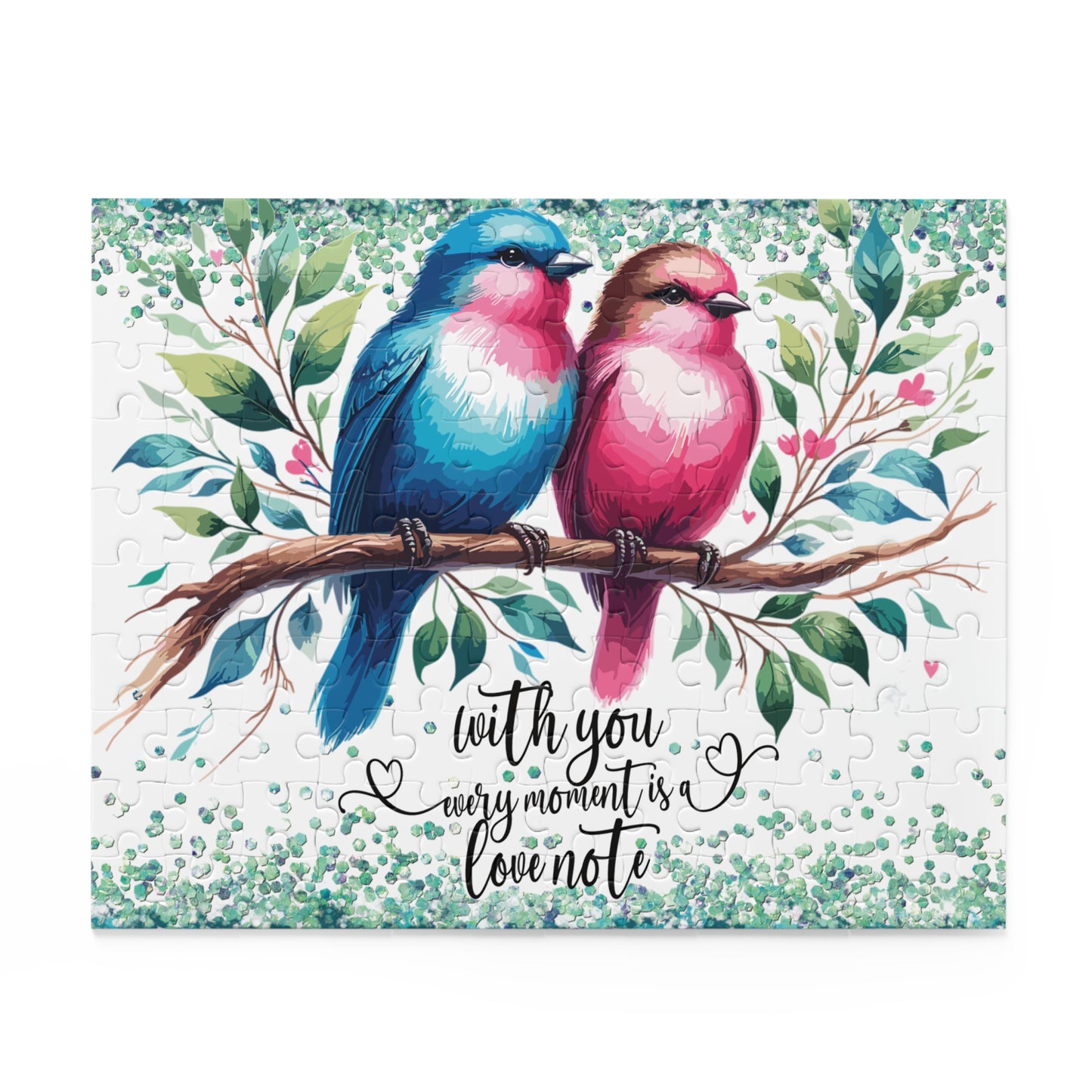 Puzzle, Love Birds, With you every day is a love note  (120, 252, 500-Piece) awd-640