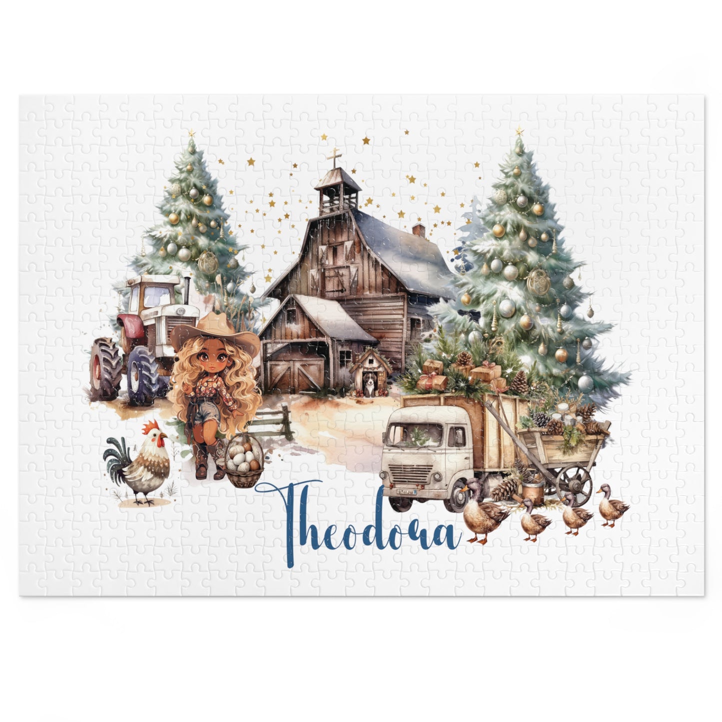 Puzzle, Country Cowgirl, Personalised/Non-Personalised (30, 110, 252, 500,1000-Piece)