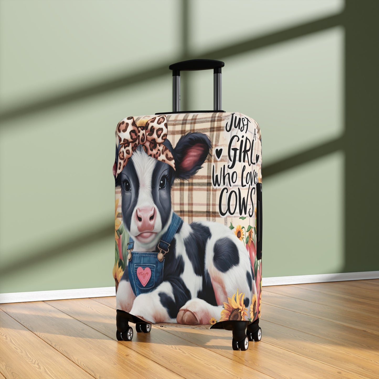 Luggage Cover, Just a Girl who Loves Cows, awd-3091