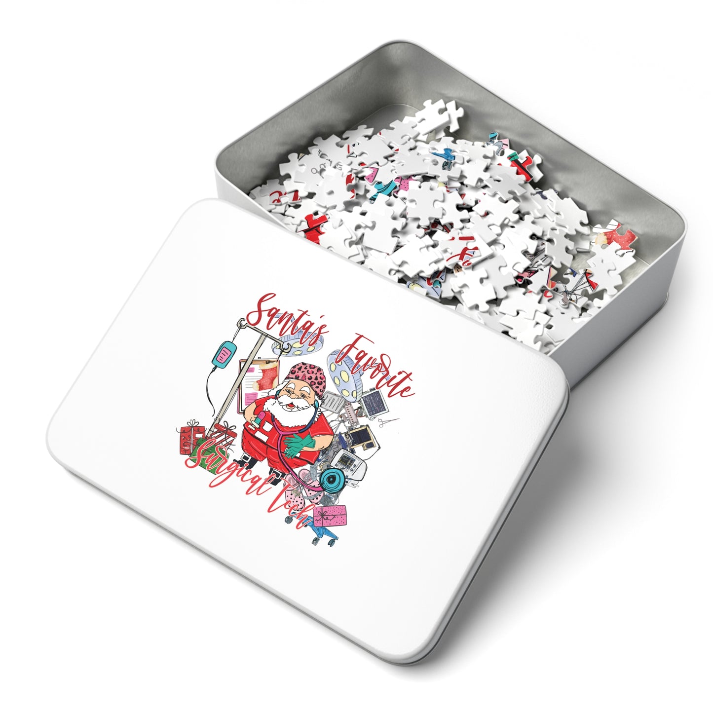 Jigsaw Puzzle, Santa's Favorite Surgical Tech, Personalised/Non-Personalised (30, 110, 252, 500,1000-Piece)