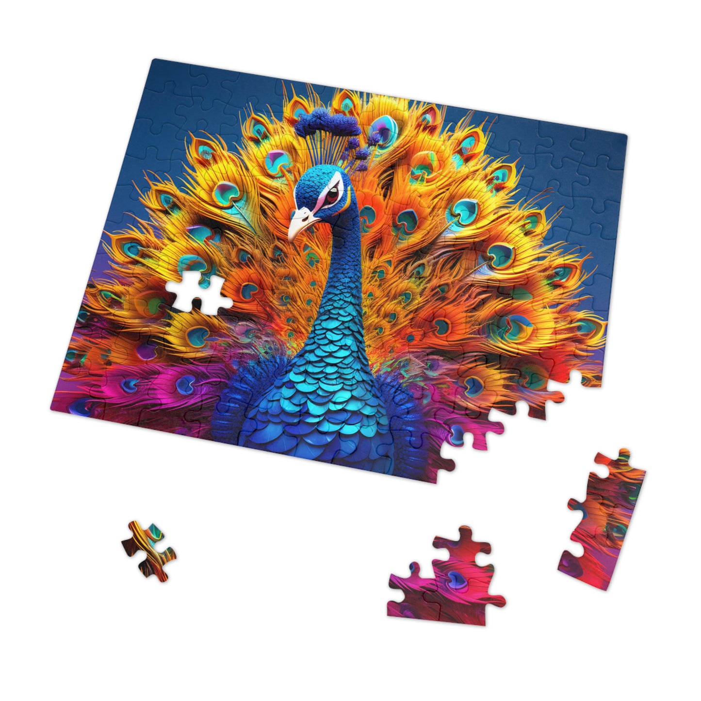 Jigsaw Puzzle, Peacock, Personalised/Non-Personalised (30, 110, 252, 500,1000-Piece)