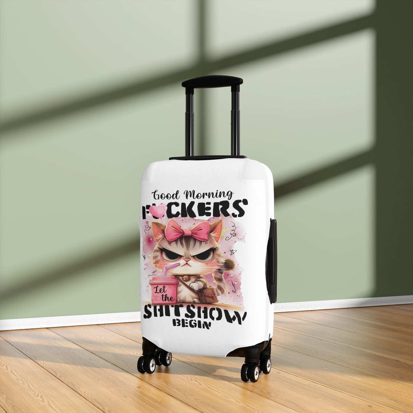 Luggage Cover, Cat, Funny Quote, awd-4013