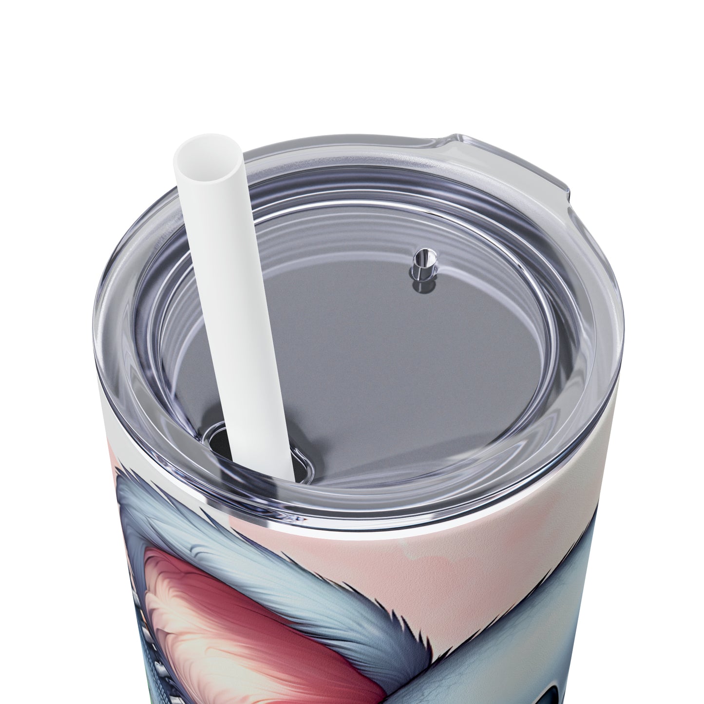 Skinny Tumbler with Straw, 20oz, Easter, Koala, awd-1304