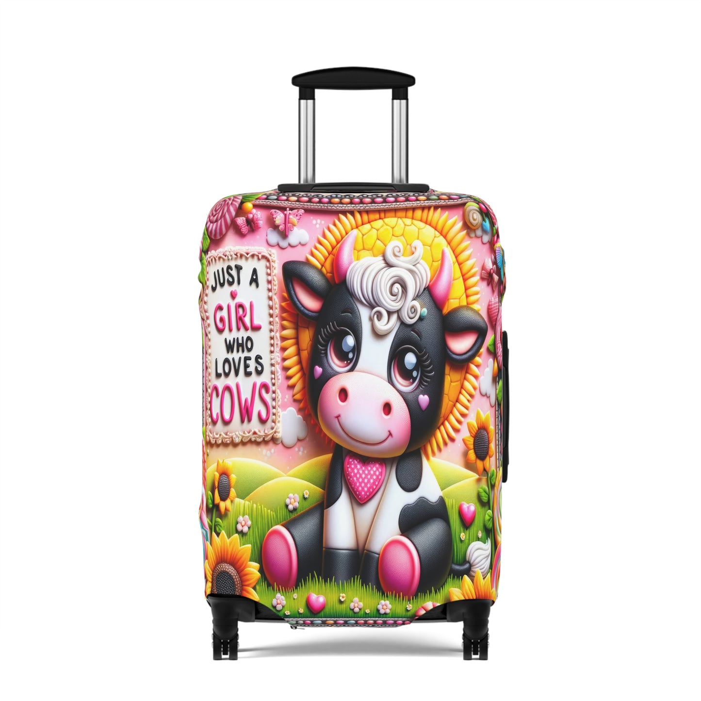 Luggage Cover, Just a Girl who Loves Cows, awd-1801