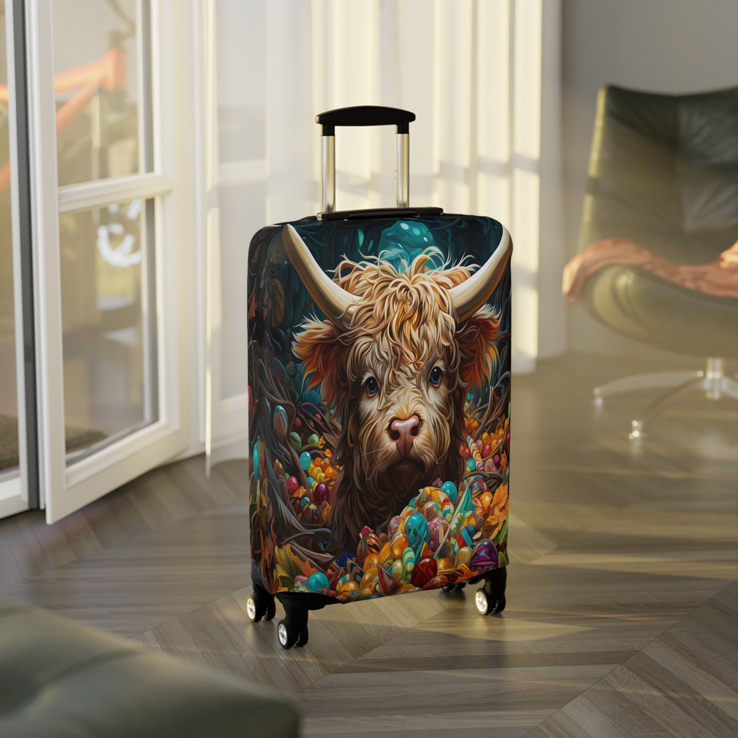 Luggage Cover, Highland Cow, awd-047