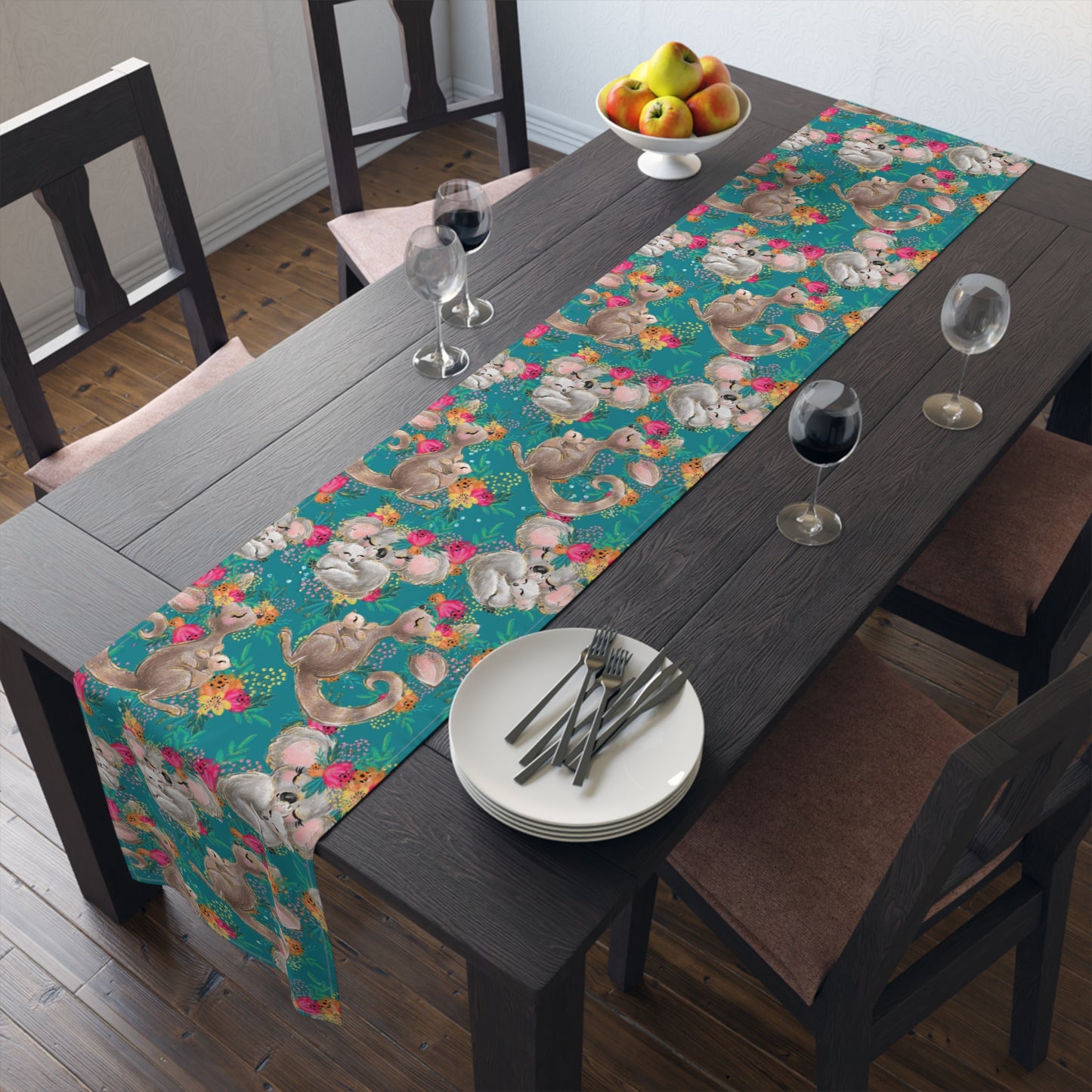 Australian Animals Table Runner, Cotton Twill and Poly Available