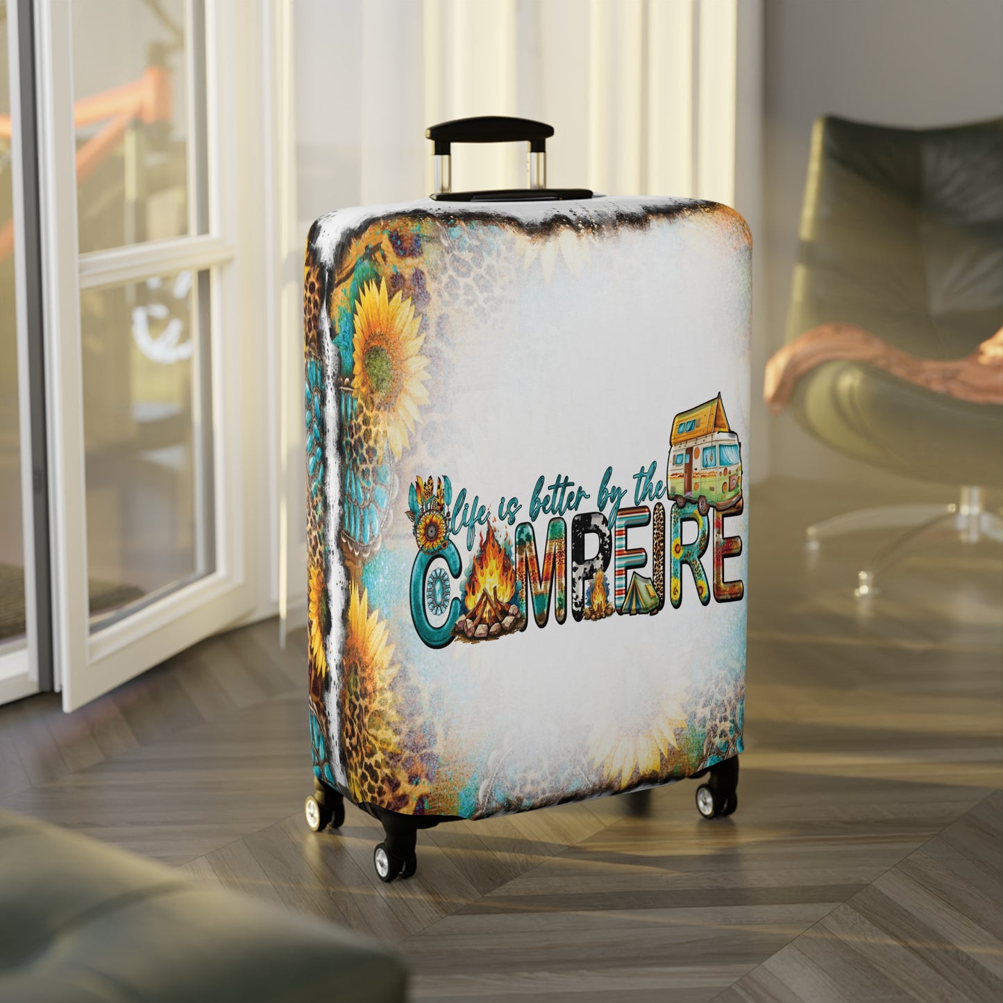 Luggage Cover, Country and Western, Life is better by the campfire, awd-1011