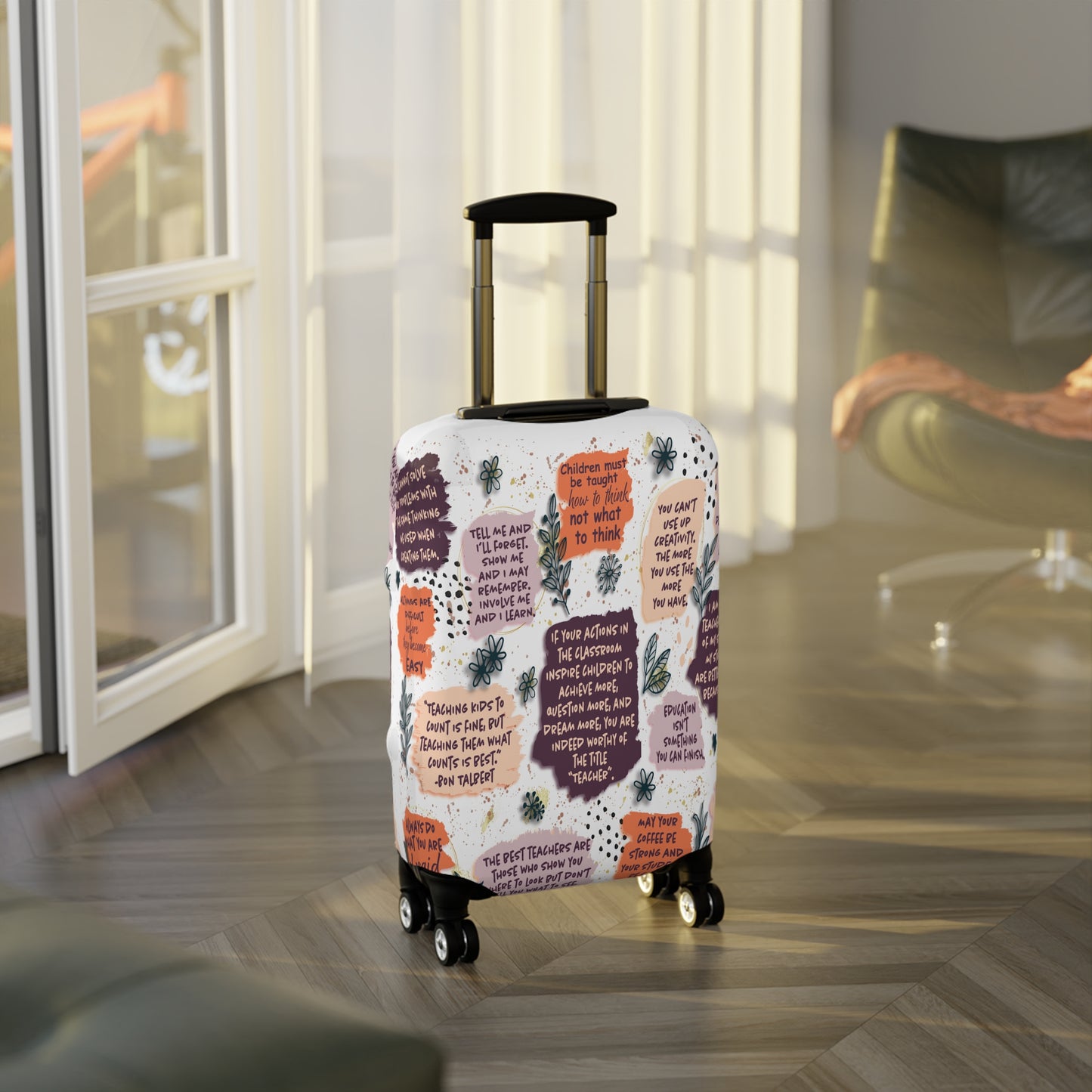 Luggage Cover, Teacher, Affirmations, awd-1439