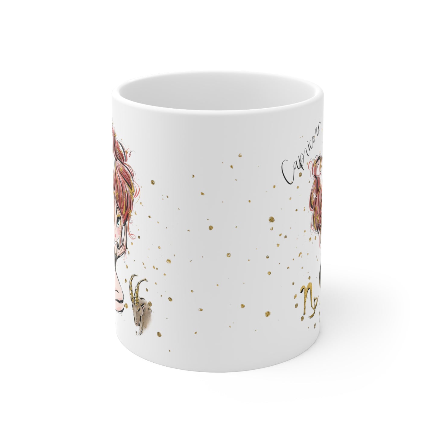 Personalised/Non Personalised Zodiac Sign, Capricorn, Ceramic Mug 11oz