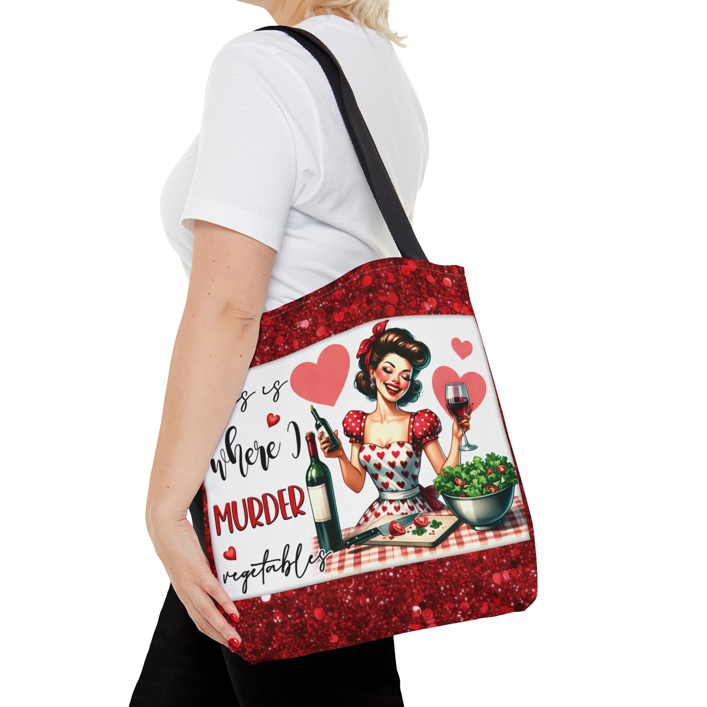 Tote Bag, Retro, This is where I murder Vegetables