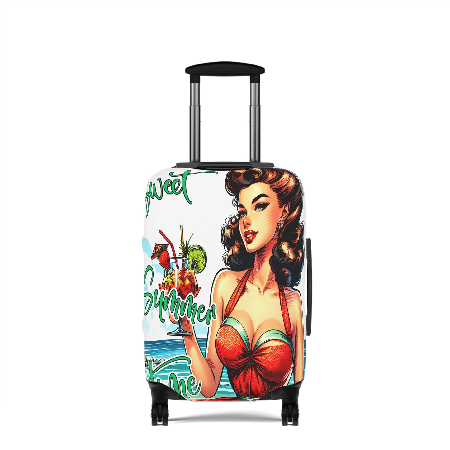 Luggage Cover, Retro Girl, Sweet Summer Time, awd-3006