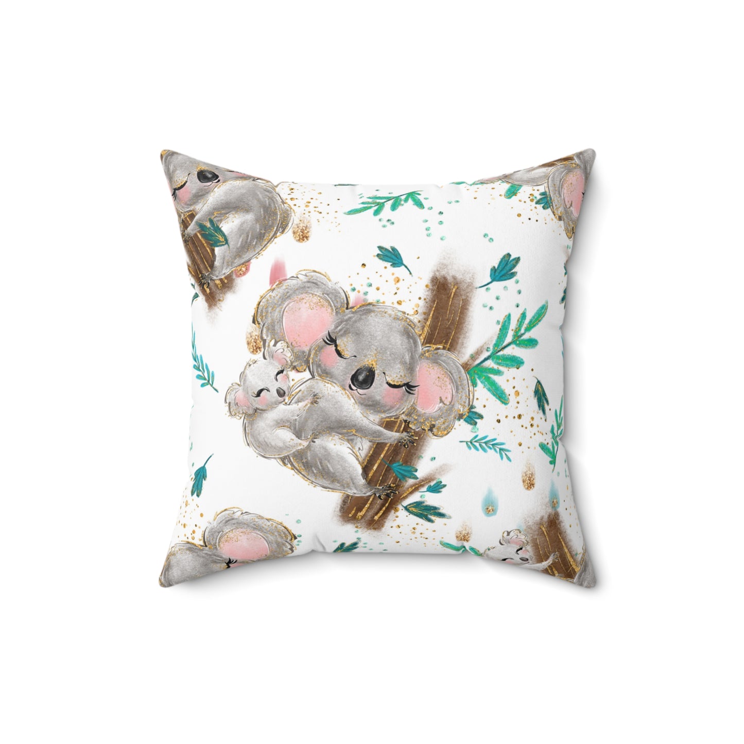 Spun Polyester Square Pillow, Australian Koala