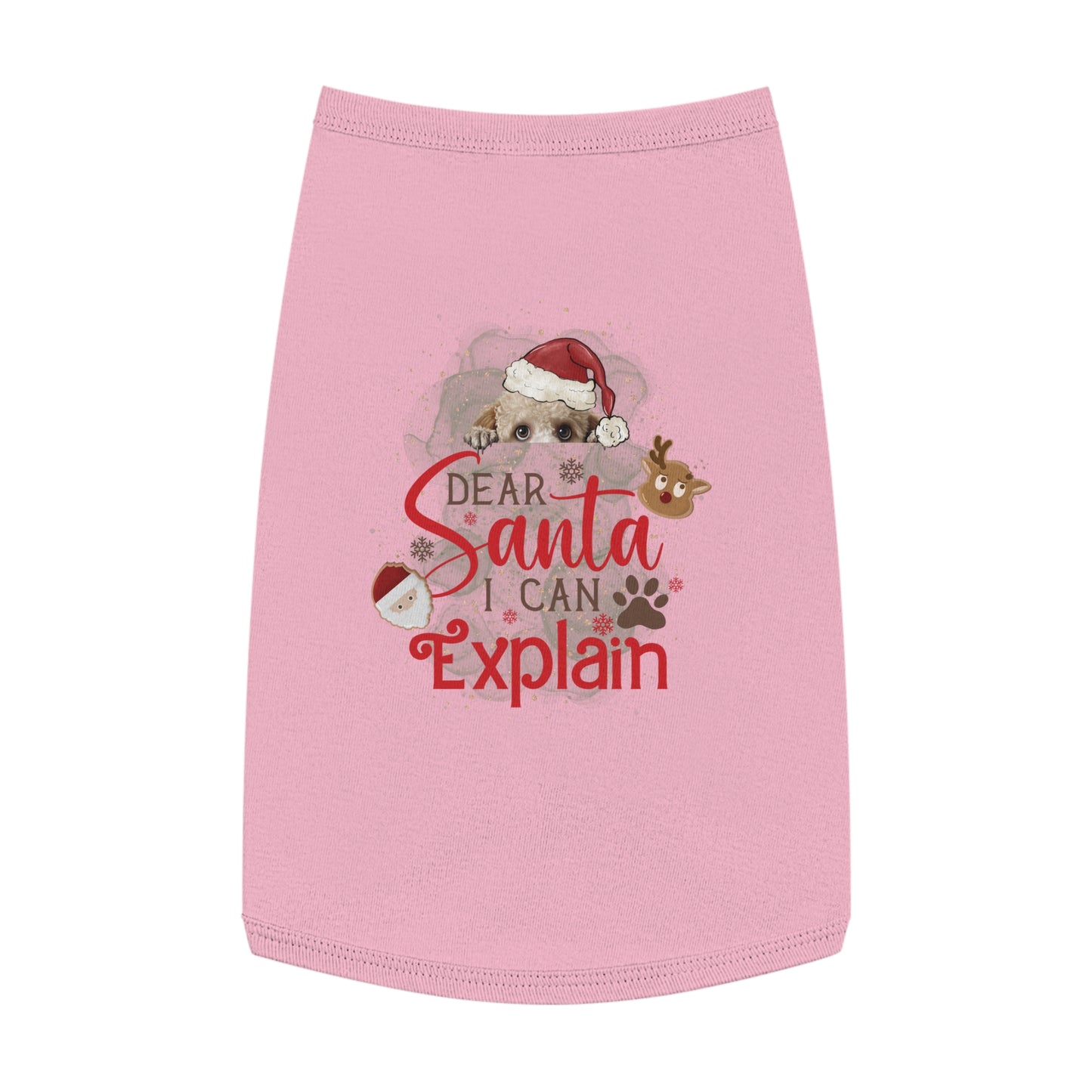 Pet Tank Top, Santa I Can Explain, Christmas Pet Tank Top