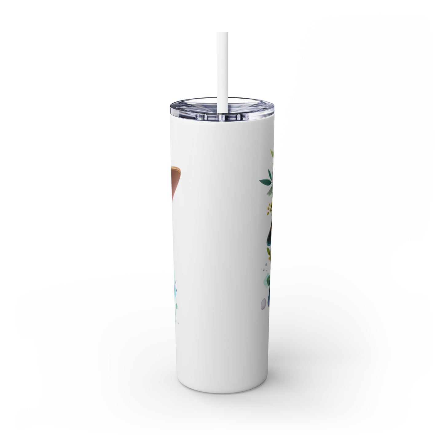 Skinny Tumbler with Straw, 20oz, Australian, Cockatoo, awd-1334