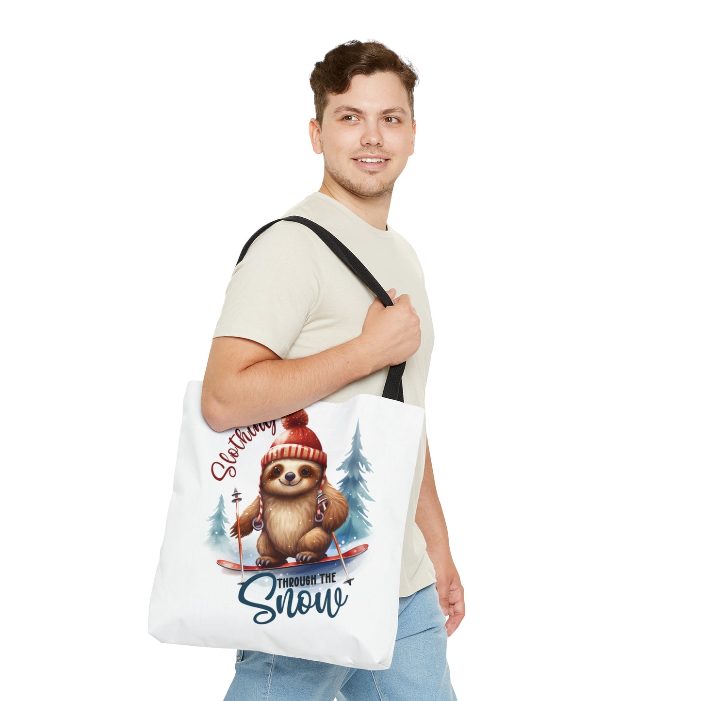 Tote Bag, Christmas, Sloth, Personalised/Non-Personalised Tote bag