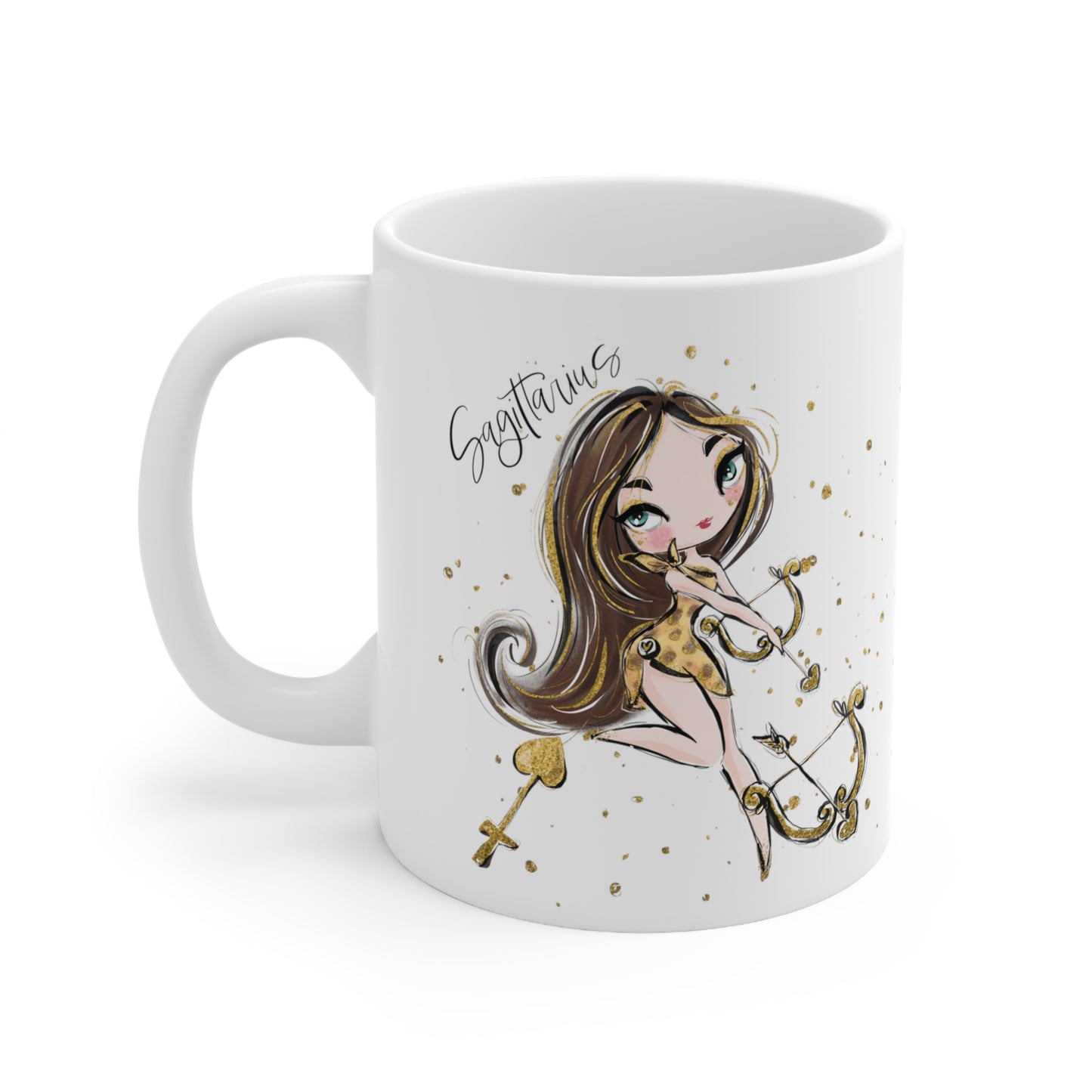 Personalised/Non Personalised Zodiac Sign, Sagittarius, Ceramic Mug 11oz