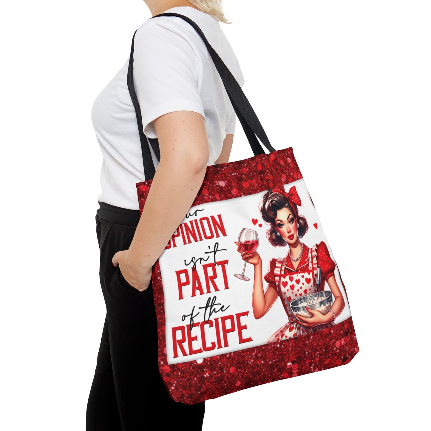 Tote Bag, Retro, Your Opinion isn't part of the Recipe