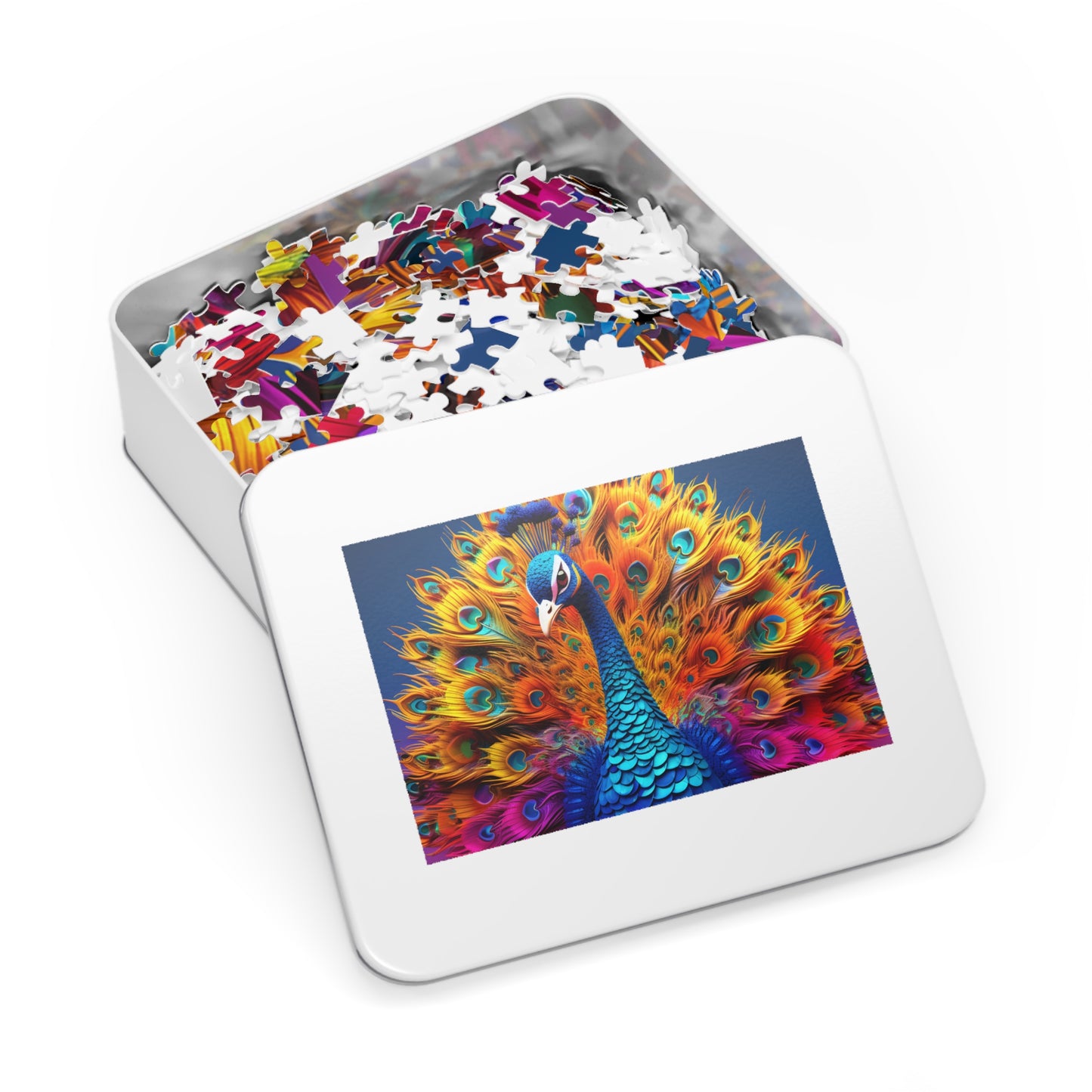 Jigsaw Puzzle, Peacock, Personalised/Non-Personalised (30, 110, 252, 500,1000-Piece)
