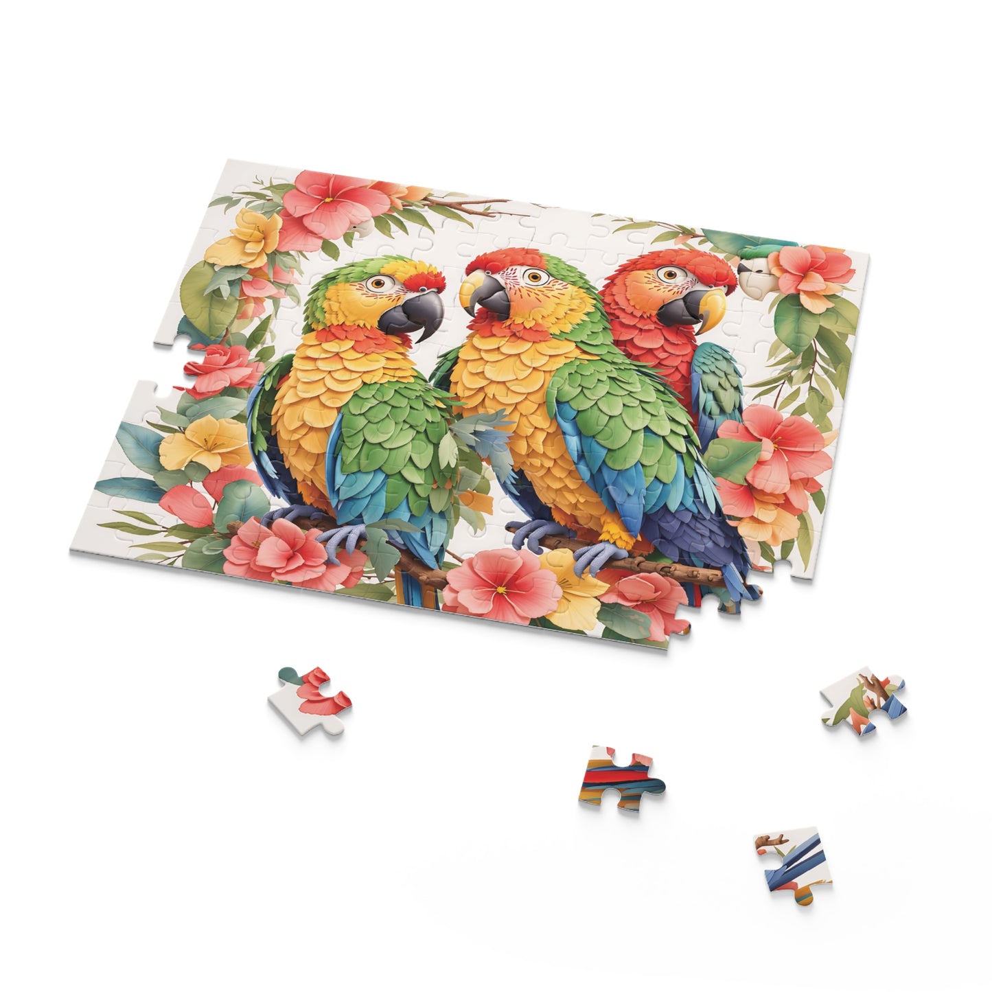 Personalised/Non-Personalised Puzzle, Parrots (120, 252, 500-Piece)