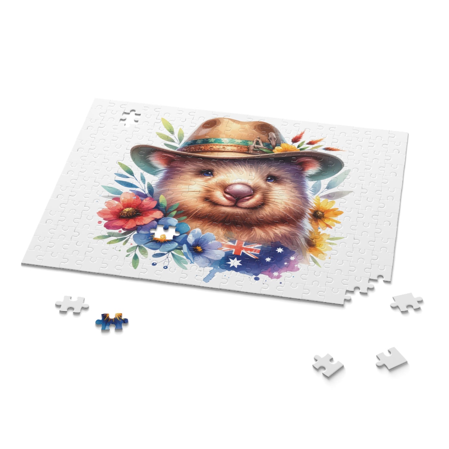 Personalised/Non-Personalised Puzzle, Wombat (120, 252, 500-Piece)