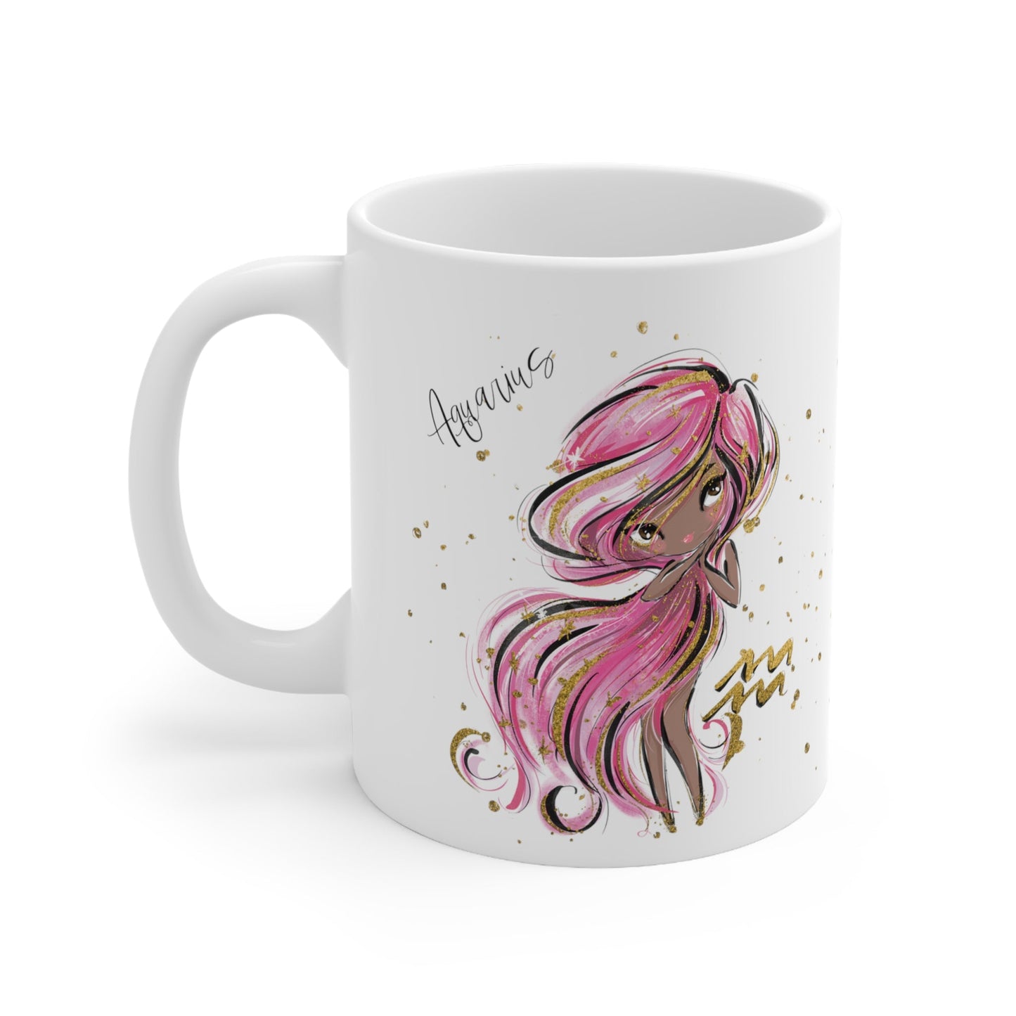 Zodiac Sign, Aquarius, Ceramic Mug 11oz - Personalised/Non Personalised